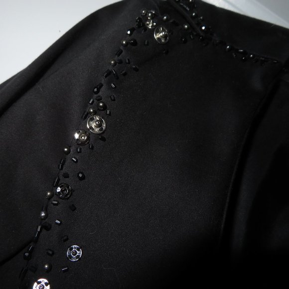 MOSCHINO CHEAP AND CHIC Black Fitted Studded Peplum Blazer - Picture 12 of 16